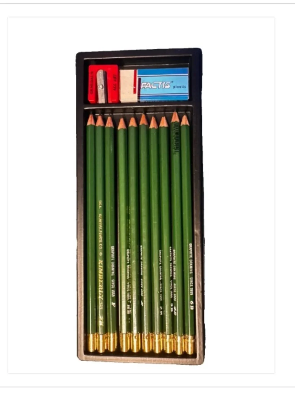 General's Kimberly #25 Graphite Drawing Kit 10 Pencil Assortment Eraser Sharpene